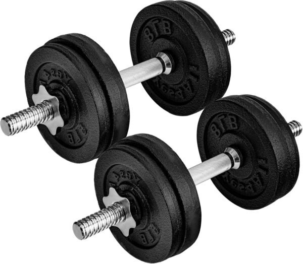 Yes4All Old School Adjustable Dumbbell Set with Weight Plates, Star Lock Collars/Connector, 40lbs to 200lbs Adjustable Weight Plates Set - Image 2