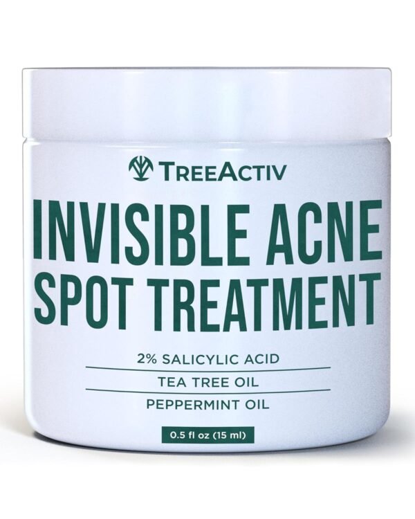 TreeActiv Invisible Salicylic Acid Cystic Acne Treatment For Face Original Formula, 0.5 fl oz, Acne Face Cream, Acne Spot Treatment for Face & Body, Acne Clearing Cream Moisturizer for Teens & Adults - Image 2