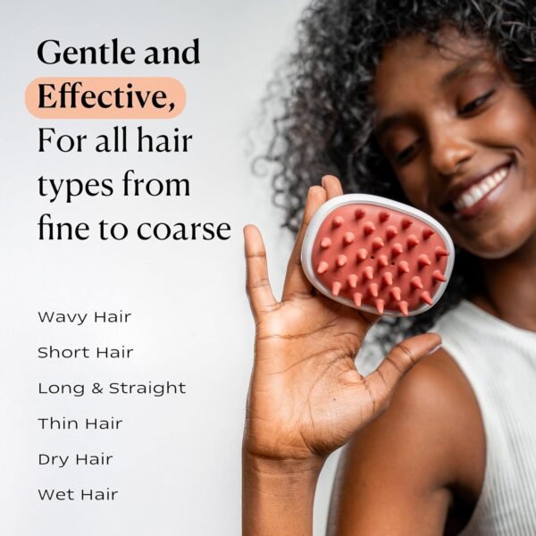 KAMEDIS Scalp Massager Brush - Silicone Gentle Scalp Scrubber, Exfoliator & Hair Dandruff Scrub Away - Use On Shower with Shampoo for Scalp Scrub. Suitable for Men & Women - Image 4