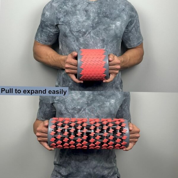 Collapsible Foam Roller for Exercise and Recovery (13 Inches), Easily Portable at 5.5 inches (Red) - Image 4