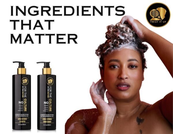 Twist It Up New Gold Standard Shampoo & Conditioner Set, Over 20 Natural Ingredients, Sulfate & Paraben-Free, Silicone-Free, Moisturizing, Hydrating, for Afro-Textured Hair - Image 6