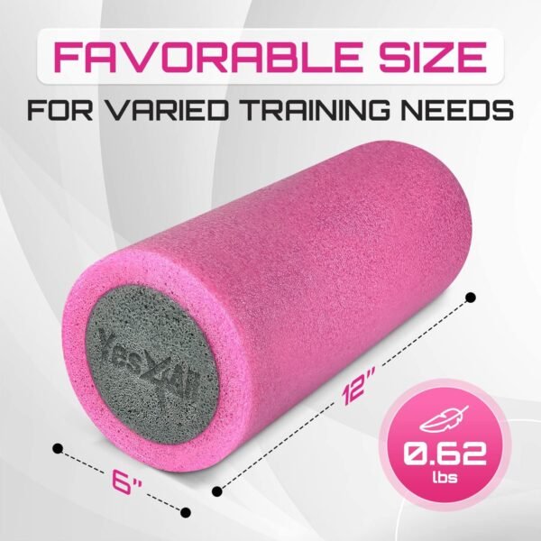 Yes4All Soft-Density Foam Roller 12, 18, 24, 36 inch - Premium Two-Layer PE for Back Pain Relief, Deep Tissue, Legs Massage, Physical Therapy, Muscle Recovery and Exercises - Image 3