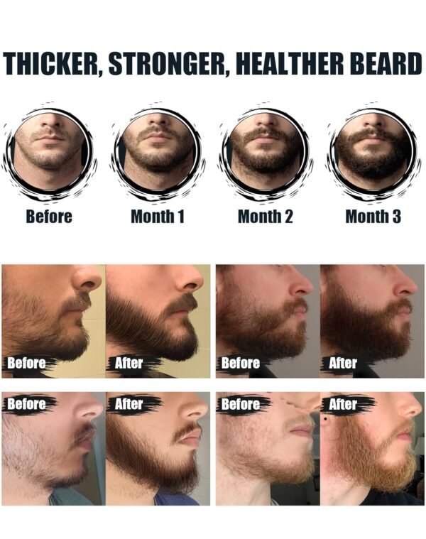 ISNER MILE Beard Care Kit Light Orange Scent and Argan & Jojoba Oils- Styles, Strengthens & Softens Beards & Mustaches - Leave in Conditioner Beard Grooming Kit for Men, Valentines Day Gifts for Him - Image 4
