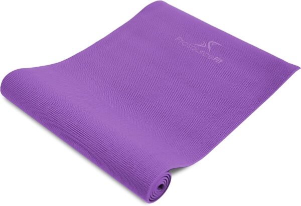 ProsourceFit Original Yoga Exercise Mat ¼” (6mm) Thick for Comfort and Stability with Carrying Straps, Non Slip –Multiple Colors - Image 2