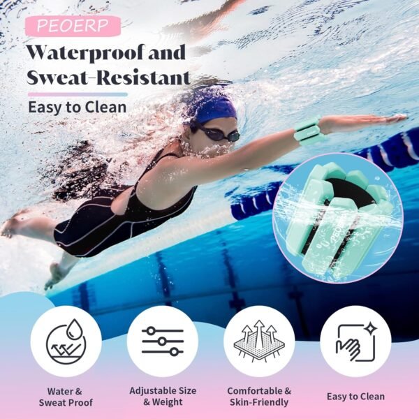 Women's Ankle & Wrist Weights Set of 2, Adjustable Wrist Weighted Bracelet for Home Gym Workout, Walking, Running, Travel, Pilate, Yoga, Exercise,Barre,Strength Training. (1Lb Each) - Image 4