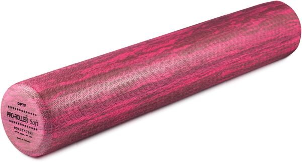 OPTP PRO-Roller Soft Density Foam Roller – Low Density Soft Foam Roller for Physical Therapy, Pilates Foam Roller and Yoga Foam Roll Exercises, and Muscle Recovery - Pink 36" x 6" - Image 2
