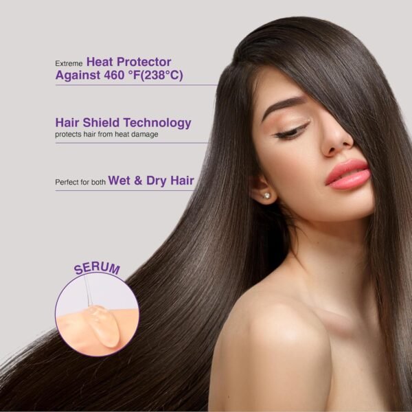Red by Kiss Heat Protector Hair Styling Serum, Thermal Protection Ultra Shine Oil Serum, Protects Hair form Heat Damage, Anti Frizz Strengthening Hydrating (6 Fl Oz) - Image 6