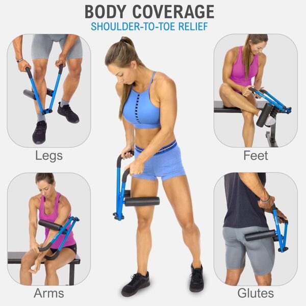 DoubleUP Roller Recovery Kit - Muscle Massager with Lever-Action Pressure Control and Quick-Change Rollers - Image 4