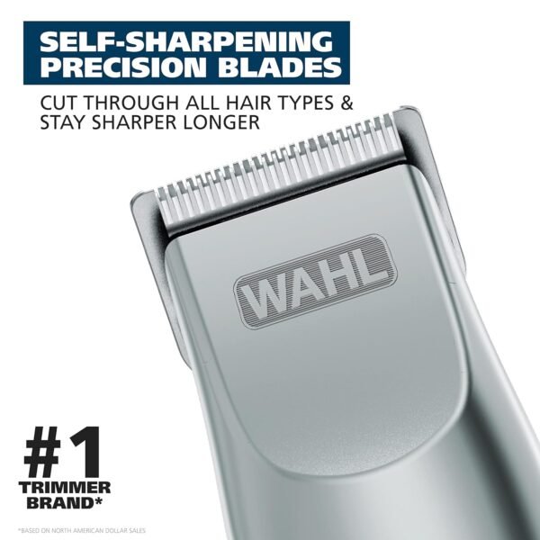Wahl Groomsman Battery Operated Facial Hair Trimmer for Beard & Mustache Trimming Including Light Detailing and Body Grooming – Model 9906-717V - Image 4