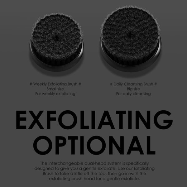 Facial Cleansing Brush, SHINCHIE Spin Face Scrubber, Waterproof Face Scrub Brush, Rechargeable Facial Exfoliator, Electric Cleanser for Deep Cleansing & Exfoliating,Rotating Skin Care Wash Kit -Black - Image 9