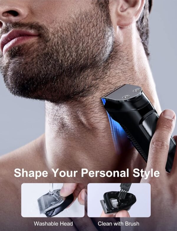 Beard Trimmer Hair Clipper for Men, 13 Piece Men’s Grooming Kit with Cordless Rechargeable Hair & Nose Trimmer Electric Shaver, Stainless Steel Blades for Painless Facial & Body Hair Removal - Image 7