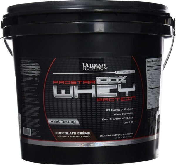 Ultimate Nutrition Prostar Whey Protein Powder Isolate, Chocolate - Low Carb, High Protein Powder Shake for Muscle Gain & Recovery - Low Sodium, Low-Fat & Keto Friendly - 10 lbs Bucket - Image 2