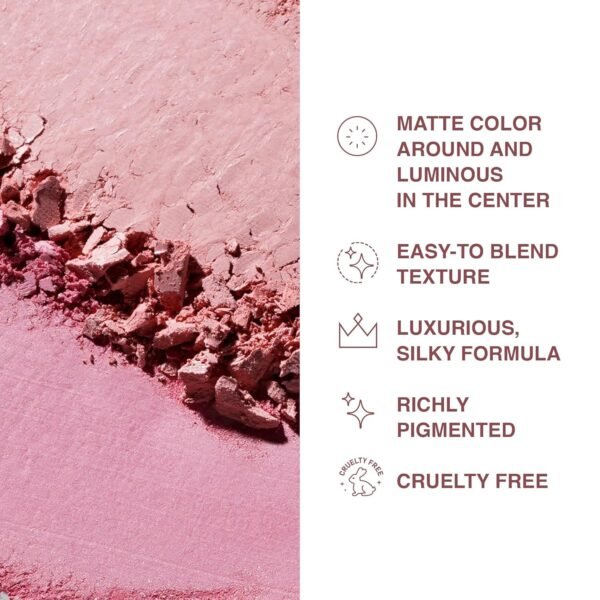 Blush Duo Aureole - High Pigmented Pink Blush for Cheeks - Blush Powder with Matte Finish - Easy-to-Blend Texture - Mix or Use Separately, 0.53 Oz - Image 8
