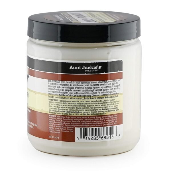 Aunt Jackie's Coconut Crème Recipes Coco Repair Deep Hair Conditioner, Delivers Nourishment, Stops Damage, Breakage for Natural Curls, 15 oz - Image 4