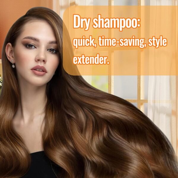 Natural Dry Shampoo Powder for Dark Hair, All-Natural Aerosol-Free, Instant Oil Control & Volume Boost, Portable Dry Shampoo for On-the-Go Hair Care - Image 3