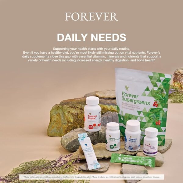 Forever Living - Fields of Greens, Green Superfood Supplement with Barley Grass, Wheat Grass, and Alfalfa to Cleansing and Alkalizing, 80 Tablets - Image 7