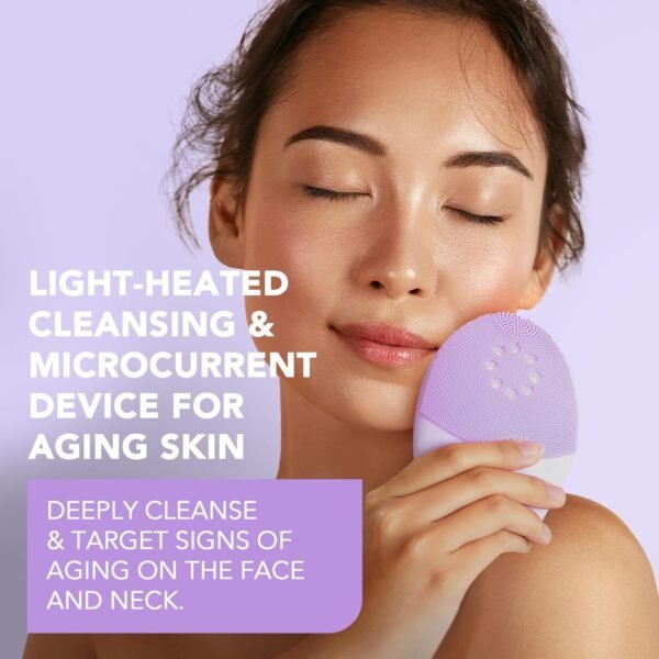 FOREO Luna 4 Plus Facial Cleansing Brush | Near Infrared Light Therapy + LED Red Light Therapy Deep Thermo Cleansing Facial | Anti Aging Microcurrent Facial Device | Normal Skin - Image 3