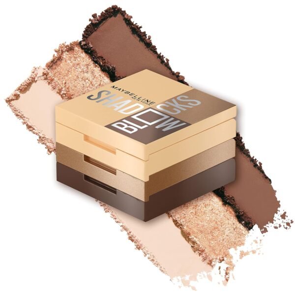 Maybelline New York Shadow Blocks Shadow Blocks Eyeshadow Palette, Stacked Eye Shadow Trio, North 3rd & Bedford Ave, 0.08 oz - Image 2