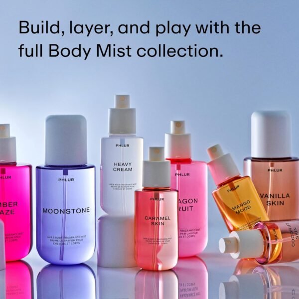 PHLUR Heavy Cream Body Mist - Hair and Body Mist for Women & Men Fragrance - Salted Caramel, Jasmine, Coconut, Marshmallow & Vanilla Body Spray (8 Fl Oz) - Image 7