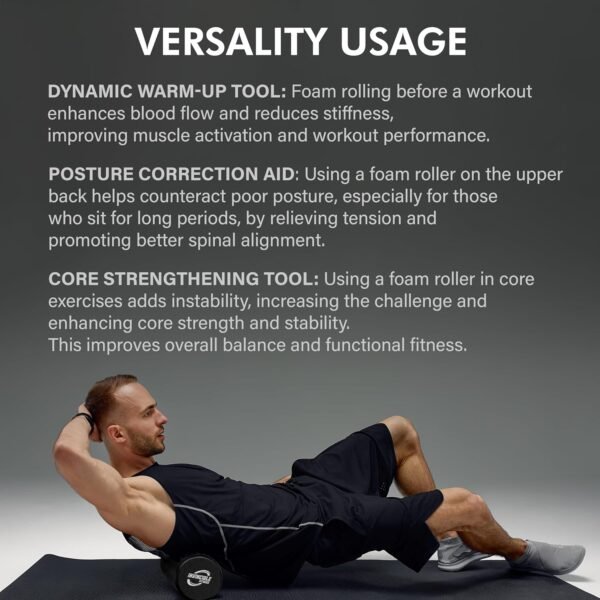 Invincible Fitness EPP Foam Roller for Deep Tissue Massage – Enhance Recovery, Relieve Pain, and Boost Mobility for a Stronger, Healthier You - Image 5