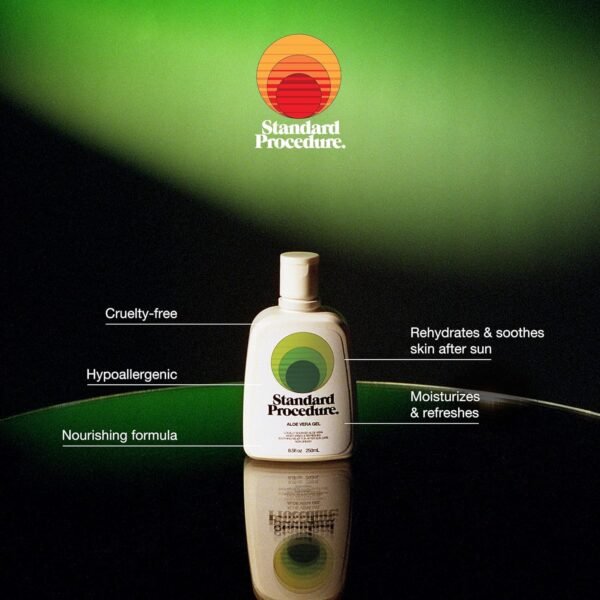 Aloe Vera Gel, Soothing Relief for After Sun, Moisturizes and Refreshes Dry Skin, Pure Aloe Vera, Non-Greasy, 16.9 oz - Image 3