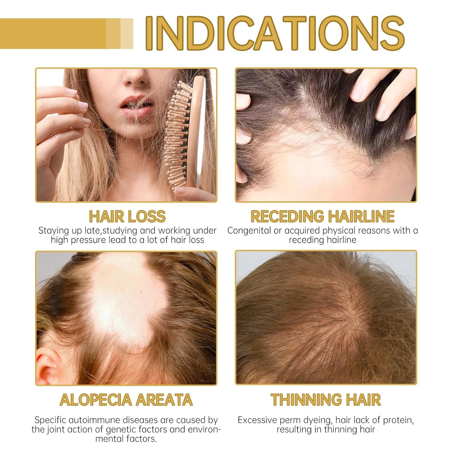 Veganic Natural Hair Growth Oil, Veganic Hair Growth Oil, Hair Oil, Rosemary Hair Growth Oil for Dry Damaged Hair and Growth Thin Hair, 2Fl Oz, 60Ml, Yellow - Image 3