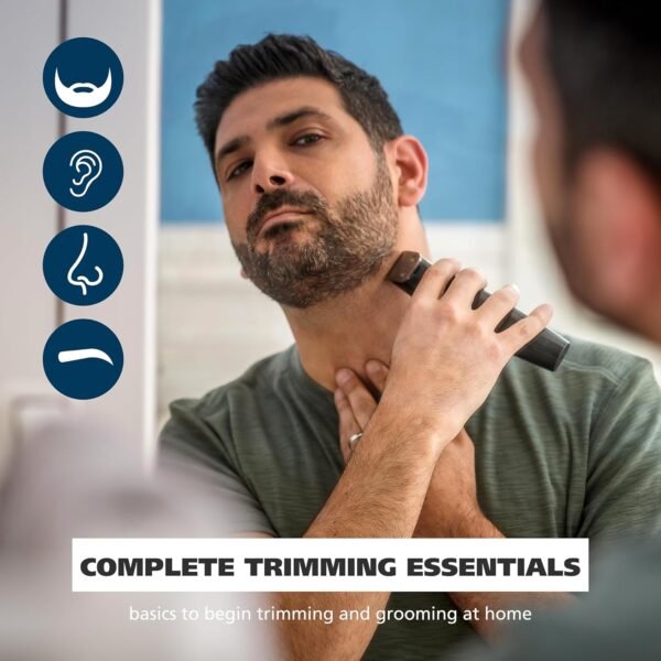 Wahl All-in-One Cordless Rechargeable Electric Ear/Nose, Detail, and Beard Trimmer for Men – Mustache, Ear & Nose Hair, and Light Detail Grooming - Model 9685-200 - Image 3