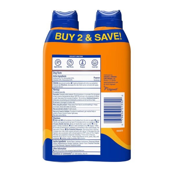 Banana Boat Sport Ultra SPF 50 Sunscreen Spray Twin Pack | Banana Boat Sunscreen Spray SPF 50, Spray On Sunscreen, Water Resistant Sunscreen, Oxybenzone Free Sunscreen Pack, 6oz each - Image 11