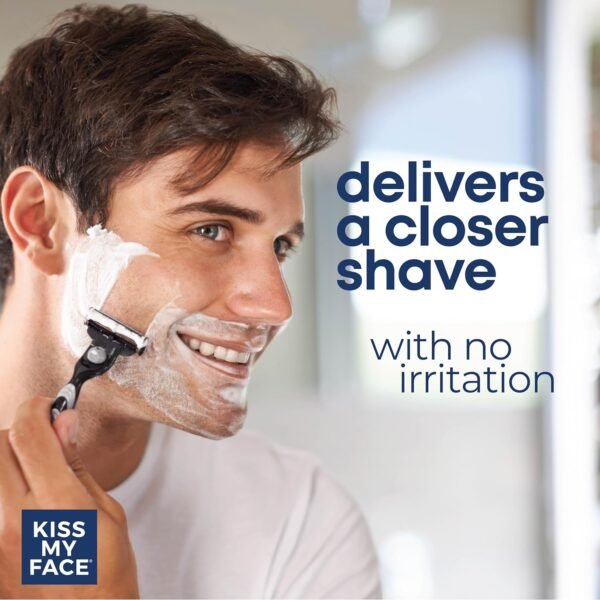 Kiss My Face Cedarwood + Bergamot Moisture Shave - 4 In 1 Shaving Cream - Cruelty Free and Vegan - With added Olive Oil and Aloe Leaf Extract - Vitamin E Rich - Image 6