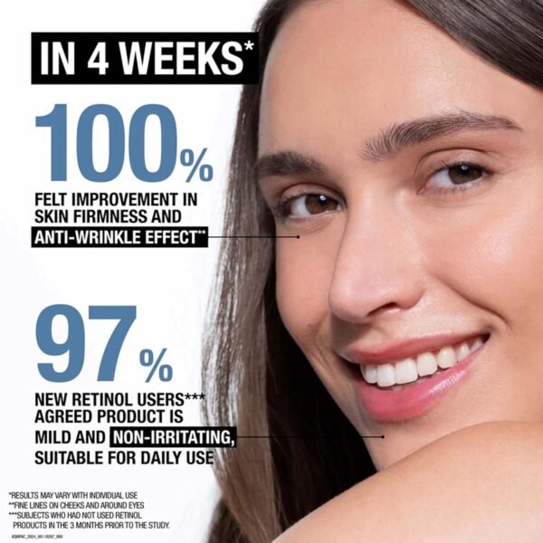Neutrogena Retinol Face Moisturizer, Rapid Wrinkle Repair, Daily Anti-Aging Face Cream with Retinol & Hyaluronic Acid to Fight Fine Lines, Wrinkles, & Dark Spots, 1.7 oz - Image 7