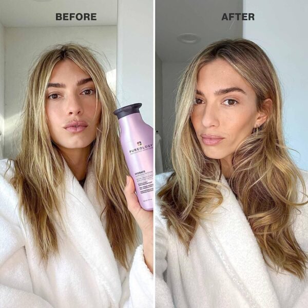 Pureology Hydrate Moisturizing Shampoo | Softens and Deeply Hydrates Dry Hair | For Medium to Thick Color Treated Hair | Sulfate-Free | Vegan - Image 9