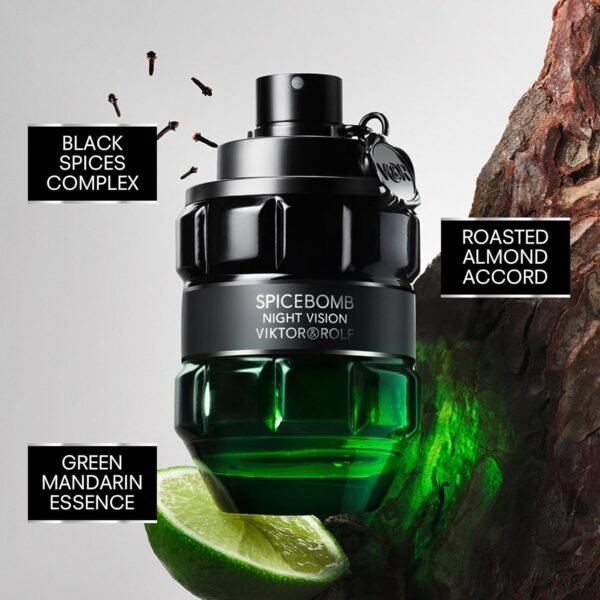 Viktor&Rolf - Spicebomb Nightvision Eau de Toilette - Warm, Spicy & Fresh - Cologne for Men - with Notes of Bergamot Citrus, Black Spices & Rosemary - Image 3