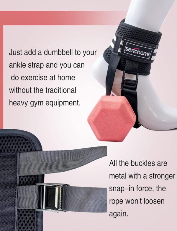 Adjustable Adjustable Feet Dumbbell Attachment,Feet Weight Lifting-Foot Weights for Exercise, Leg Extensions,Tibialis Trainer,Leg Lift Exercise Equipment - Image 4