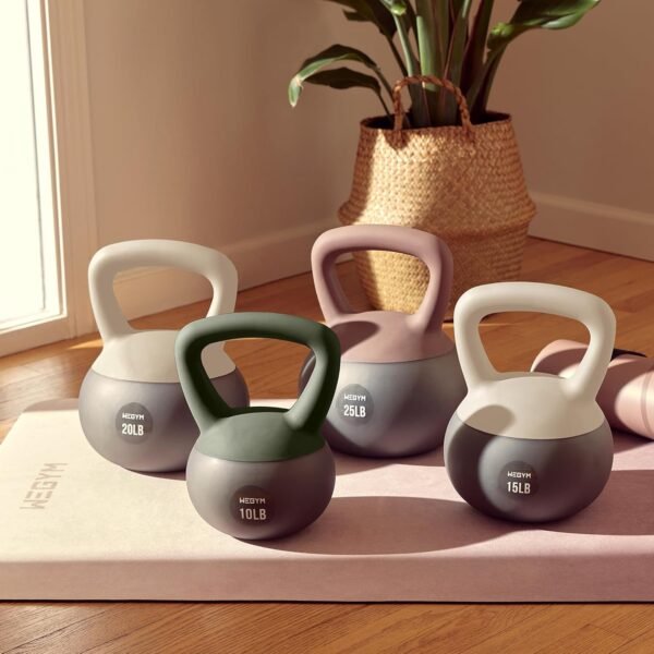 Soft Kettlebells with Cushioned Impact-Resistant Base and Anti-Slip, Wide-Grip Handle for Home Workouts, Weightlifting, and Personal Training - Image 6
