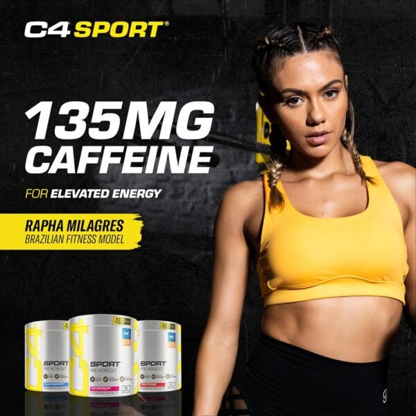 Cellucor C4 Sport Pre Workout Powder Blue Raspberry - Pre Workout Energy with Creatine + 135mg Caffeine and Beta-Alanine Performance Blend - NSF Certified for Sport 30 Servings - Image 6