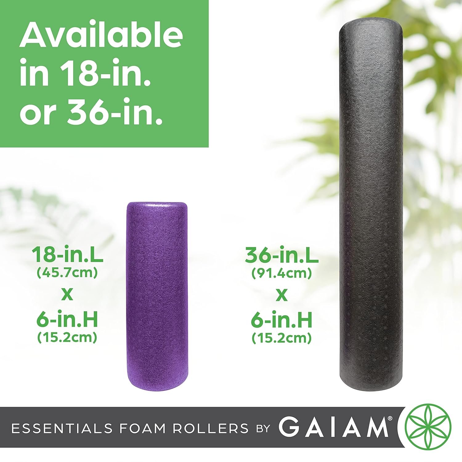 Gaiam Essentials Foam Roller, High Density Firm Deep Tissue Muscle Massager for Back Pain & Sore Muscles - Image 8