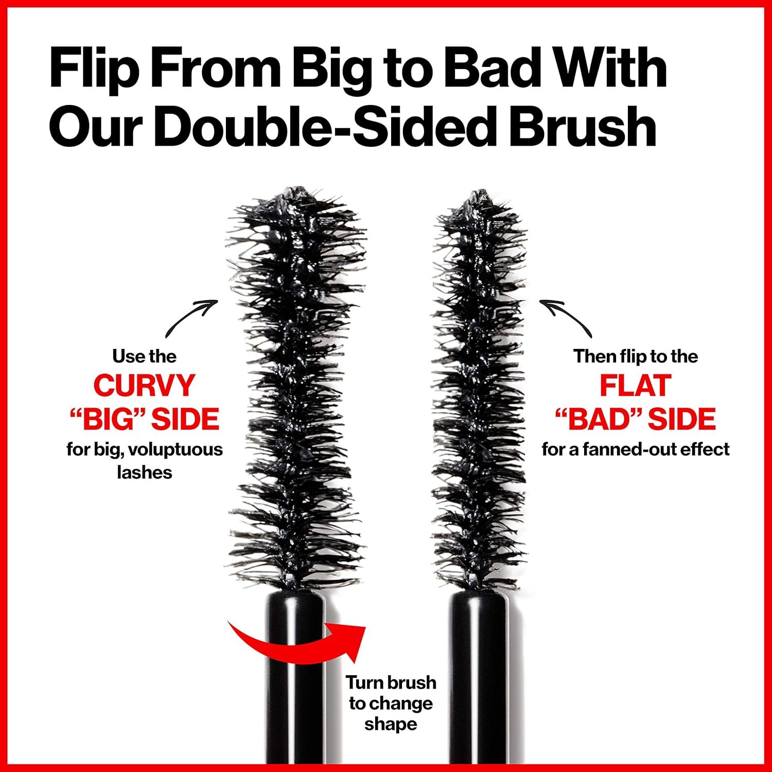 Revlon Mascara, So Fierce Big Bad Lash Eye Makeup, Volumizing, Lasts up to 24 Hours, No Clump, Smudge Proof, Flake Proof, 760 Blackest Black, 0.34 fl. Oz - Image 4