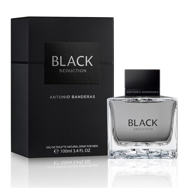 Banderas Antonio Perfumes - Black Seduction - Eau de Toilette Spray for Men - Long Lasting - Elegant, Masculine and Sexy Fragance - Amber Woody Scent- Ideal for Special Events - 3.4 Fl Oz - Image 2