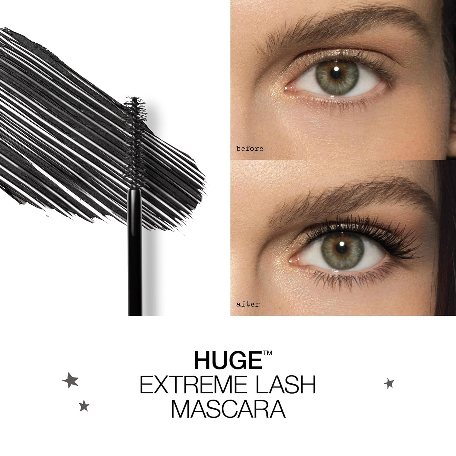 stila HUGE Extreme Lash Mascara, Intense Black | Volume, Full Length, Curl, Lift, No Clump, Crunch or Smudge | Lightweight, Long-Lasting Buildable Eye Makeup Formula | 0.44 Fl. Oz. - Image 6