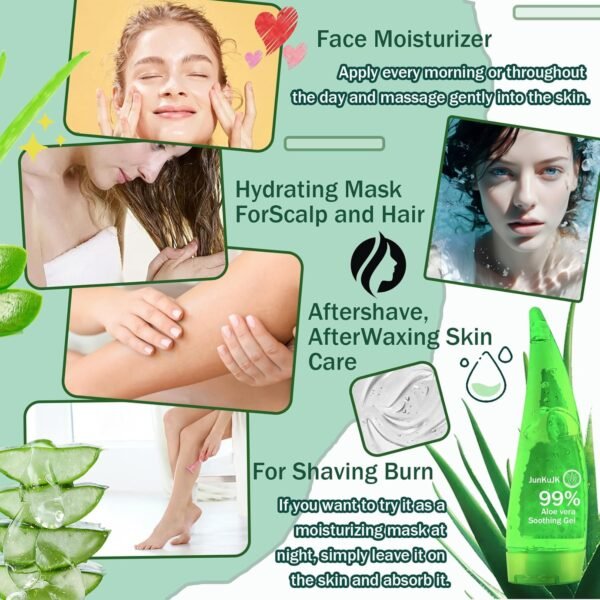 99% Purity Aloe Vera Gel,260ml - Hydrating Aloe Vera Gel for Face and Skin,No Sticky Moisturizing Aloe Gel - Image 7