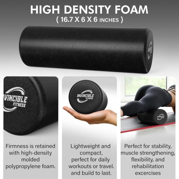 Invincible Fitness EPP Foam Roller for Deep Tissue Massage – Enhance Recovery, Relieve Pain, and Boost Mobility for a Stronger, Healthier You - Image 4