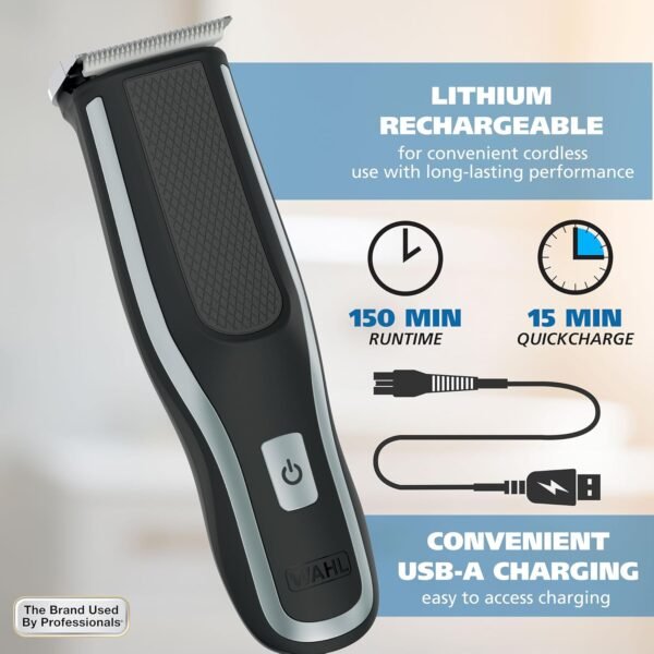 Wahl Clipper Self-Haircut Pro Lithium Ion Cordless Hair Clippers, Easy to Use Self Haircutting Kit Designed for DIY Haircuts – Model 3026122 - Image 6