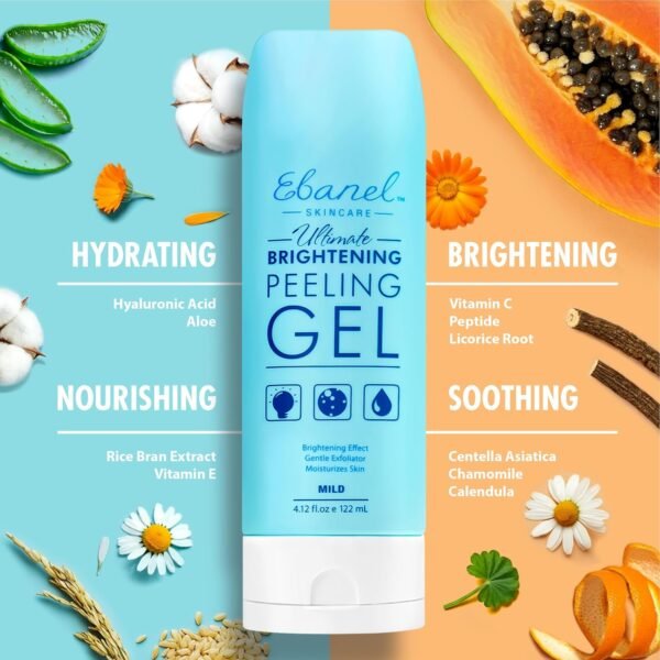 Ebanel Exfoliating Face Scrub Peeling Gel, Brightening Moisturizing Cleanser, Dead Skin Remover for Face, Exfoliating Facial Wash with Centella, Hyaluronic Acid, Vitamin C & E - Image 3
