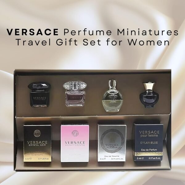 Versace Gifts & Sets Womens Mini Set (Crystal Noir/Bright Crystal/Eros Pour Femme EDT, Pour Femme Dylan Blue EDP) - Image 3