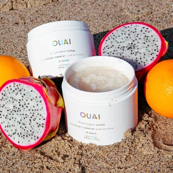 OUAI Scalp & Body Scrub, St. Barts - Exfoliating Body Scrub with Sugar & Coconut Oil Blend for Smooth, Moisturized Skin - Gentle Scalp Scrub for Removing Product Build Up (8.8 Oz) - Image 3