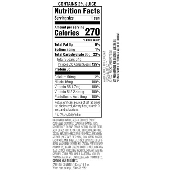 Rockstar Energy Drink Boom Whipped Orange, 16 Fl Oz (Pack of 12) - Image 7