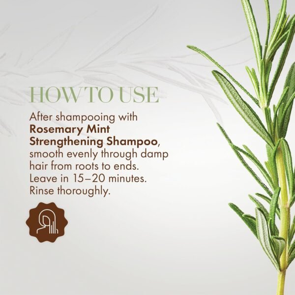 Mielle Organics Rosemary Mint Strengthening Hair Masque, Essential Oil & Biotin Deep Treatment, Miracle Repair for Dry, Damaged, & Frizzy Hair, 12 Ounces - Image 6