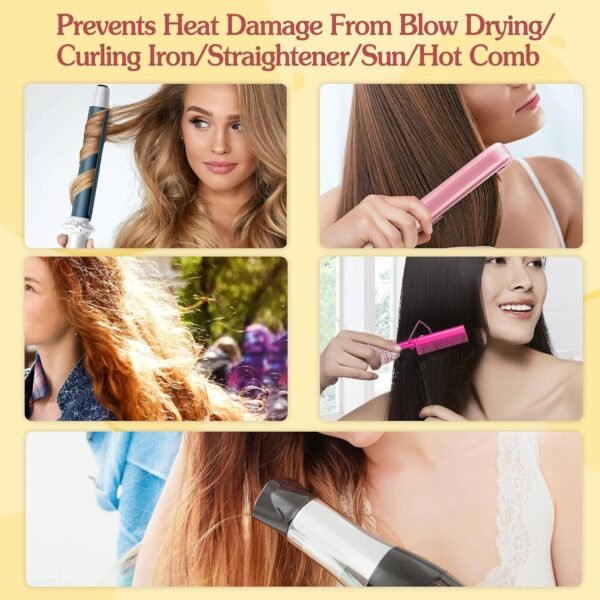2PCS Coconut Heat Protection Spray - Thermal Protector for Hair, Travel Size, Paraben & Dye Free Treatment - Image 8