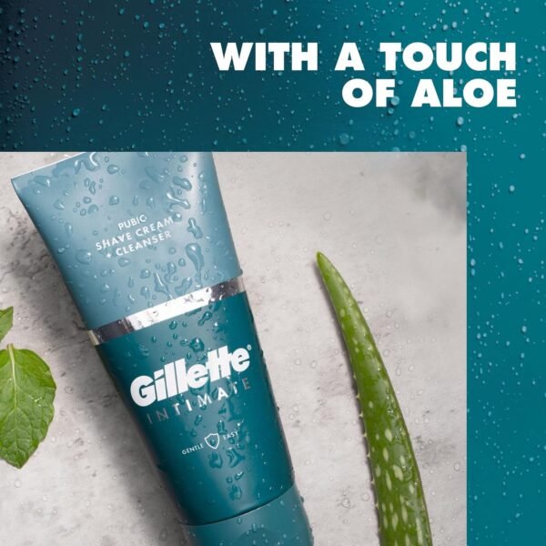 Gillette Intimate 2 in 1 Pubic Shave Cream + Cleanser, Gentle Formula, Formulated for Pubic Hair & Skin, with Aloe, Paraben Free (177 ml) - Image 5