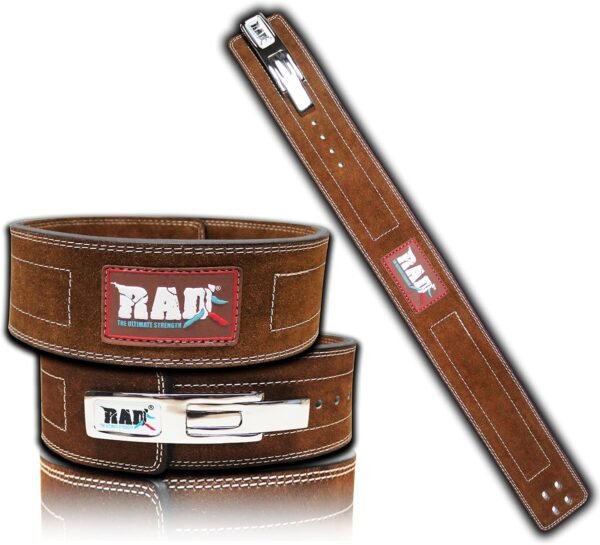 RAD Lever Weight Lifting Gym Belt for Men & Women Size 63 TO107 CM,Thick 10MM & Width 4 Inch Lever Powerlifting Belts for Women Dead Lift Workout Belt Leather Weight Lifting Lever Gym Squat Belt - Image 3